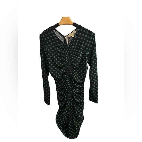 Michael Kors Black and Green Polka Dot Dress - Picture 1 of 4